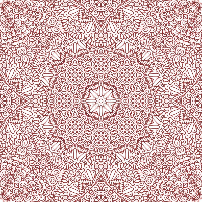 Картина дизайна хны Mehndi безшовная бесплатная иллюстрация