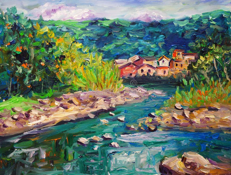 Oil Painting about the Landscape. Oil Painting about the Landscape