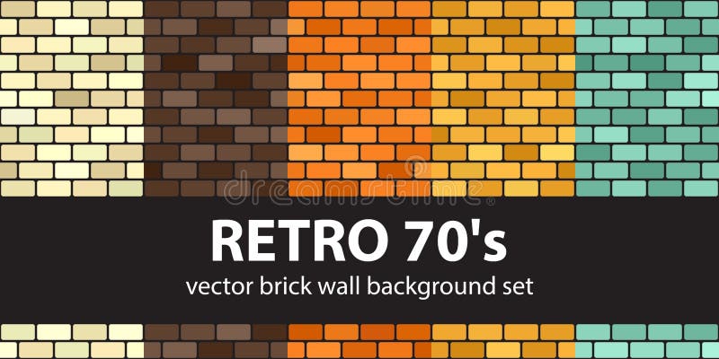 Картина установленное ретро 70s кирпича Backgrou кирпичной стены вектора безшовное иллюстрация вектора Картина установленное ретро 70s кирпича Backgrou кирпичной стены вектора безшовное иллюстрация вектора