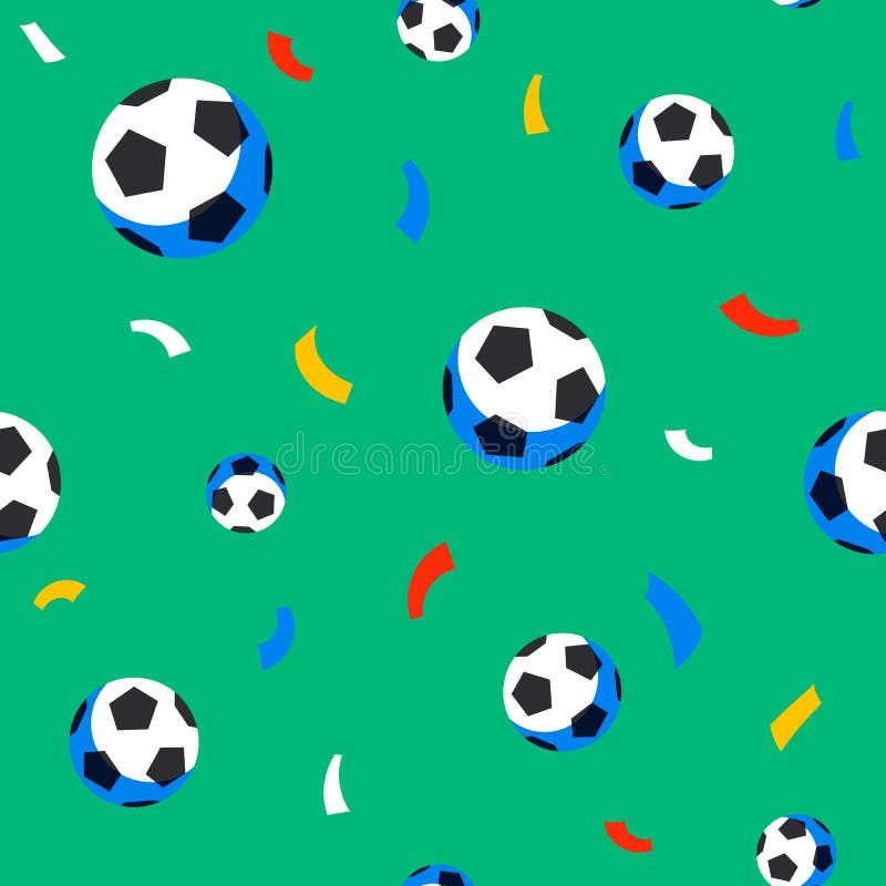 Картина футболистов безшовная Чемпионат спорта Футболисты с шариком футбола Предпосылка полного цвета в квартире иллюстрация вектора Картина футболистов безшовная Чемпионат спорта Футболисты с шариком футбола Предпосылка полного цвета в квартире иллюстрация вектора