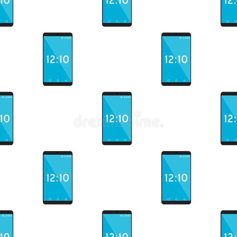 Картина черного значка Smartphone безшовная иллюстрация вектора Картина черного значка Smartphone безшовная иллюстрация вектора