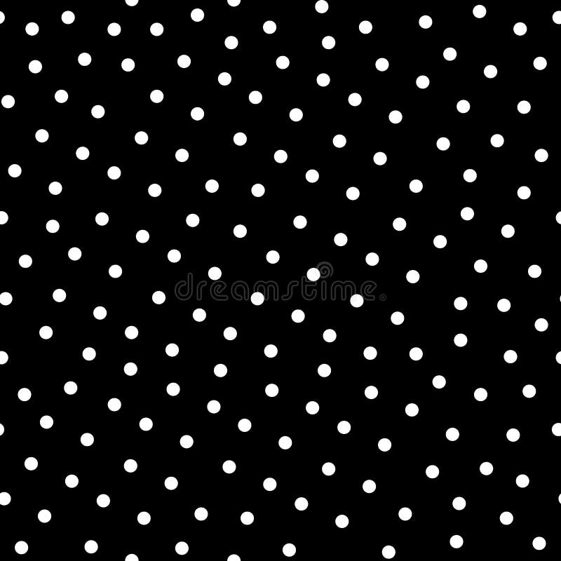 Polka dot vector monochrome seamless pattern, white circles on black background. Abstract endless texture, design element for prints, cover, banner, fabric, textile, wallpaper, decoration, digital, web. Polka dot vector monochrome seamless pattern, white circles on black background. Abstract endless texture, design element for prints, cover, banner, fabric, textile, wallpaper, decoration, digital, web