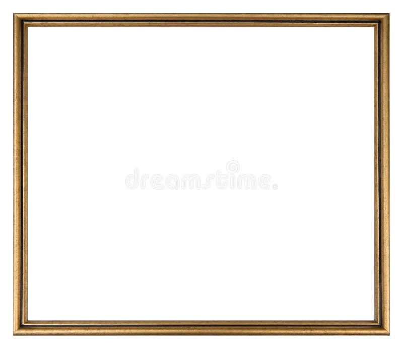 Gold colored picture frame isolated. Gold colored picture frame isolated