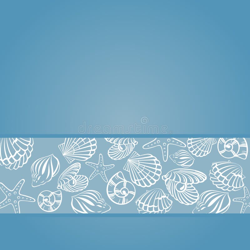 Карточка Seashell бесплатная иллюстрация