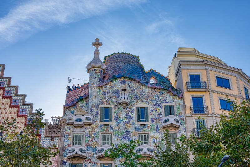 Каса Batlló работа известного каталонского архитектора Antonio Gaudi расположенного в Барселоне, Испании стоковое изображение rf Каса Batlló работа известного каталонского архитектора Antonio Gaudi расположенного в Барселоне, Испании стоковое изображение rf