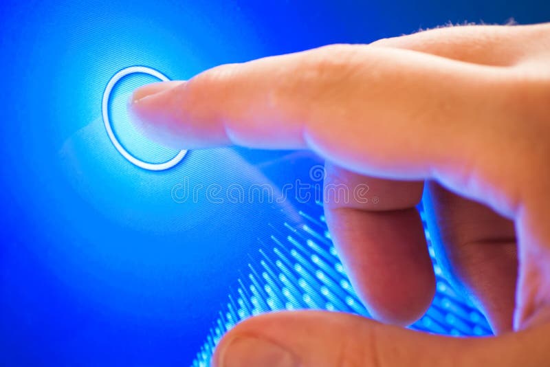 касатьться экрана стоковое изображение rf