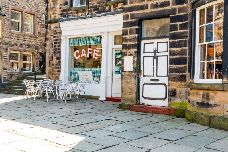 Кафе Holmfirth huddersfield Йоркшир ` s Sid стоковое изображение rf Кафе Holmfirth huddersfield Йоркшир ` s Sid стоковое изображение rf