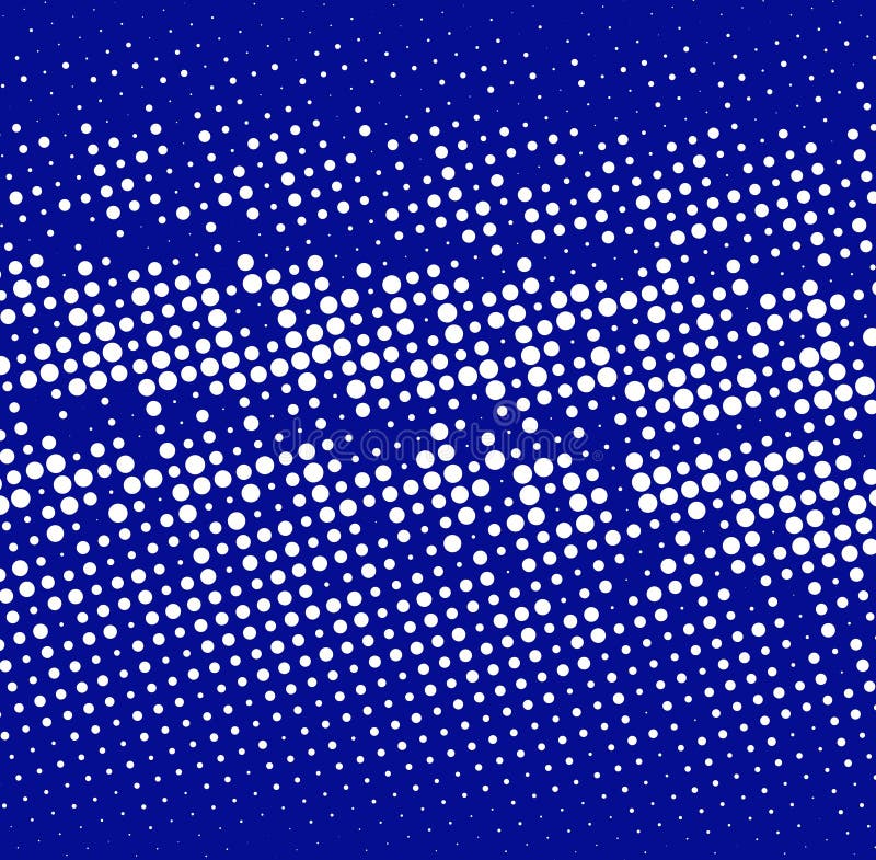 Pattern with White Dots on Blue Background Stock Illustration