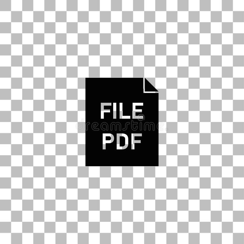 Квартира значка PDF иллюстрация вектора Квартира значка PDF иллюстрация вектора
