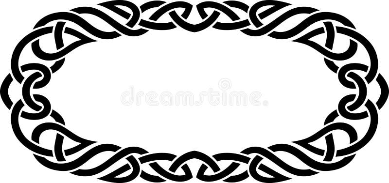 Кельтский орнамент овал