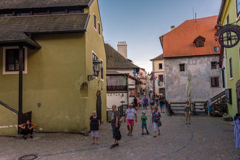 CESKY KRUMLOV, CZECH REPUBLIC, 1 AUGUST 2020: beautiful view of the historic center. CESKY KRUMLOV, CZECH REPUBLIC, 1 AUGUST 2020: beautiful view of the historic center