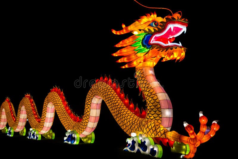 An illuminated Chinese dragon at Longleats Festival of light, UK. An illuminated Chinese dragon at Longleats Festival of light, UK.