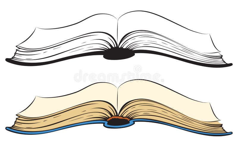 книга открытая Эскиз вектора иллюстрация вектора