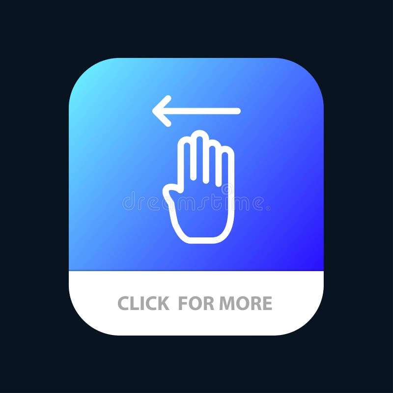 Кнопка Finger, Four, Gesture, Left Mobile App Версия строки Android и IOS бесплатная иллюстрация Кнопка Finger, Four, Gesture, Left Mobile App Версия строки Android и IOS бесплатная иллюстрация