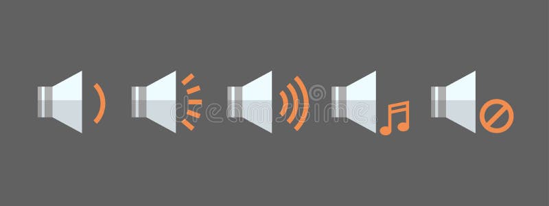 Кнопка интерфейса App значка тома аудиоплейера установленная тональнозвуковая слушая бесплатная иллюстрация Кнопка интерфейса App значка тома аудиоплейера установленная тональнозвуковая слушая бесплатная иллюстрация