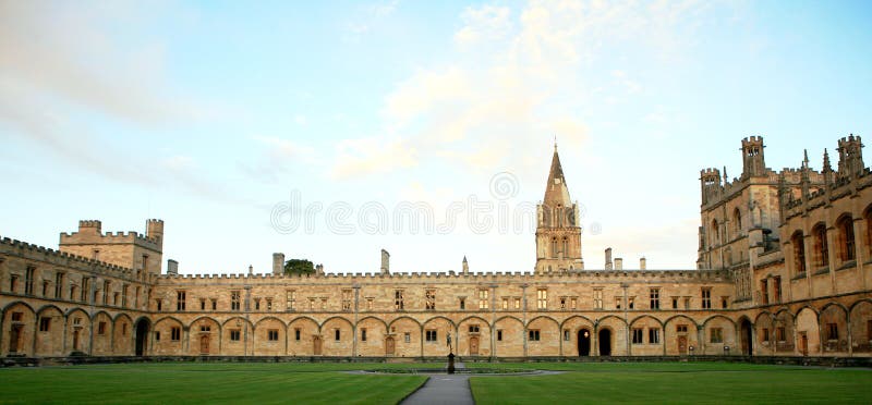 коллеж oxford церков christ стоковые изображения rf коллеж oxford церков christ стоковые изображения rf