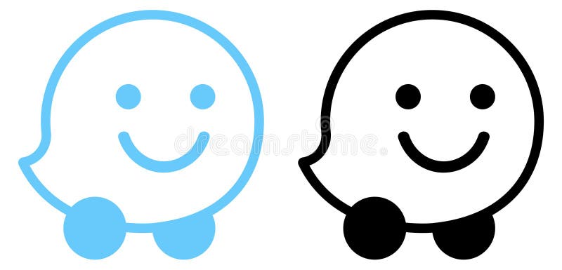 коллекция значков waze иллюстрация вектора