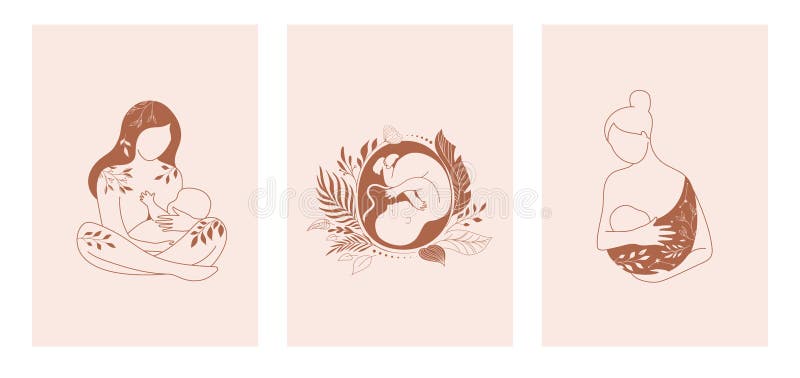 Motherhood, maternity, babies and pregnant women logo set. Collection of fine, hand drawn style vector illustrations and icons. Motherhood, maternity, babies and pregnant women logo set. Collection of fine, hand drawn style vector illustrations and icons.