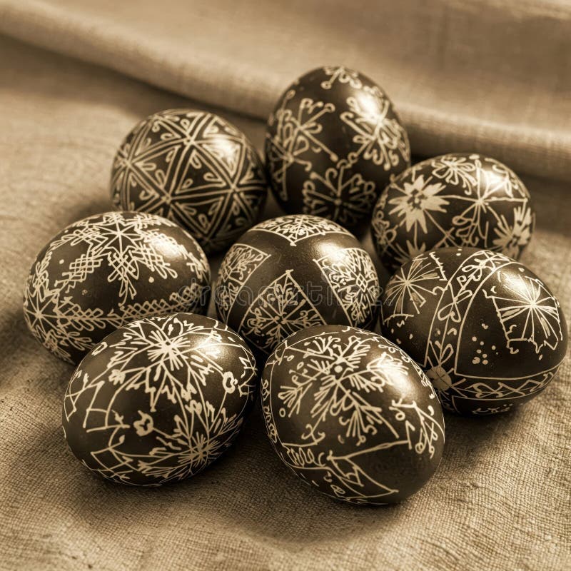 Коллекция яиц Pysanka иллюстрация вектора