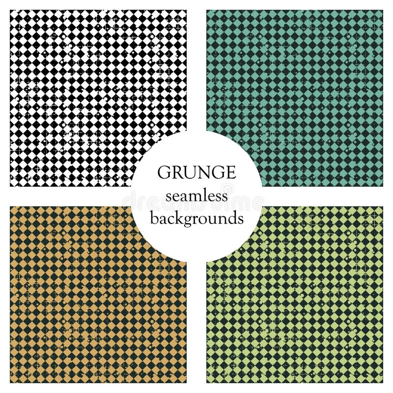 Комплект безшовной картины вектора голубая геометрическая checkered предпосылка с косоугольником Текстура Grunge с истертостью, о бесплатная иллюстрация Комплект безшовной картины вектора голубая геометрическая checkered предпосылка с косоугольником Текстура Grunge с истертостью, о бесплатная иллюстрация