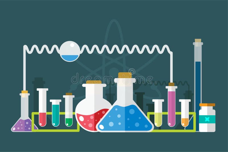 Комплект вектора научной лаборатории изолированный значками иллюстрация вектора Комплект вектора научной лаборатории изолированный значками иллюстрация вектора