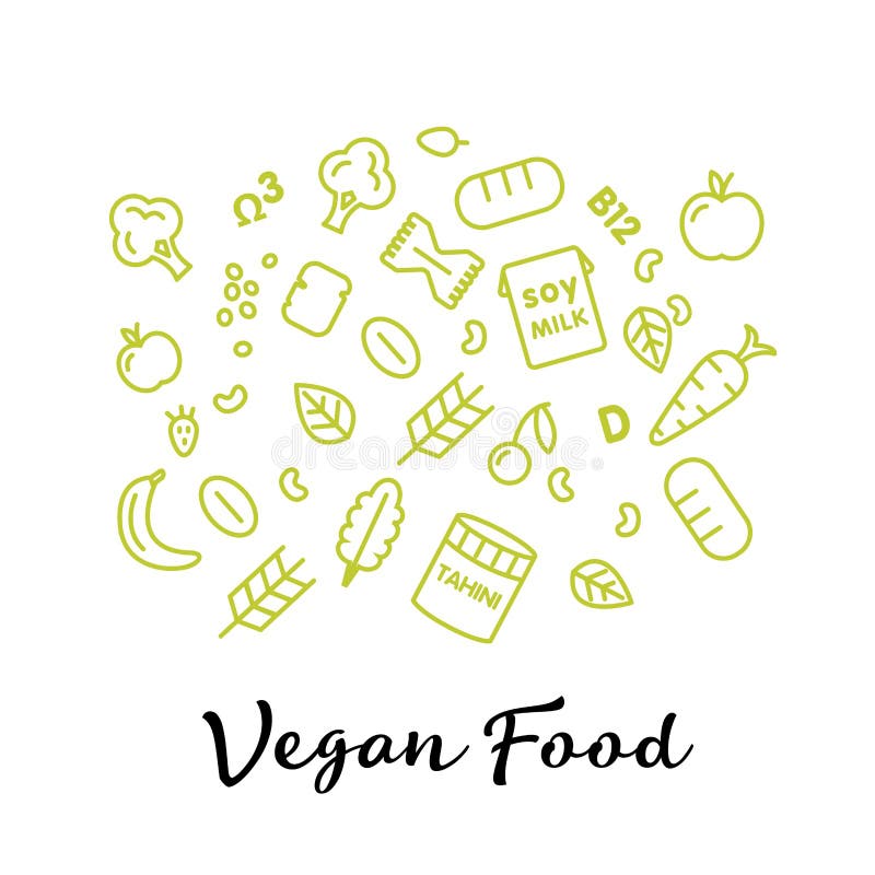 Комплект значков еды vegan овощи плодоовощей Тонкая линия значки Оформление нарисованное рукой иллюстрация вектора Комплект значков еды vegan овощи плодоовощей Тонкая линия значки Оформление нарисованное рукой иллюстрация вектора