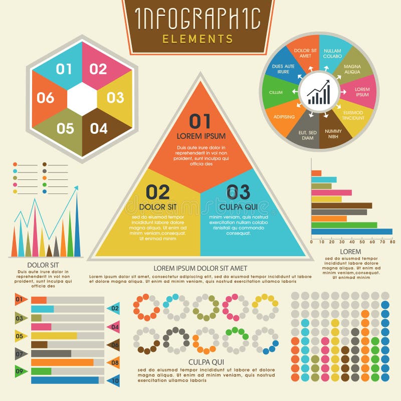 Комплект красочных infographic элементов для дела иллюстрация вектора Комплект красочных infographic элементов для дела иллюстрация вектора
