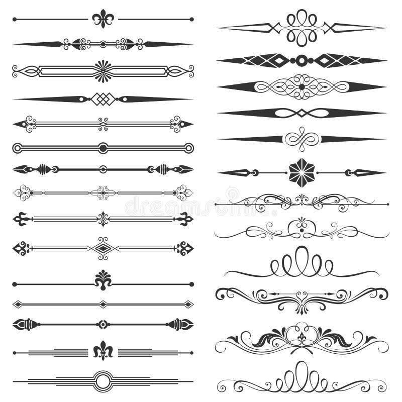 Set of page divider and design elements vector illustration.Saved in EPS 8 file. All elements are separated, well constructed for easy editing. Hi-res jpeg file included (5000x5000). Set of page divider and design elements vector illustration.Saved in EPS 8 file. All elements are separated, well constructed for easy editing. Hi-res jpeg file included (5000x5000).