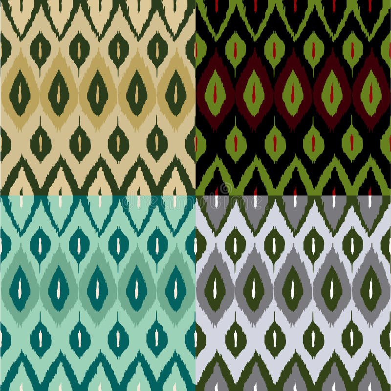 Комплект картины Ikat бесплатная иллюстрация Комплект картины Ikat бесплатная иллюстрация