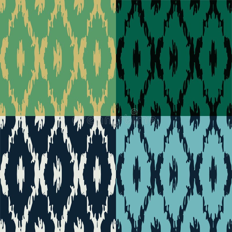 Комплект картины Ikat бесплатная иллюстрация Комплект картины Ikat бесплатная иллюстрация