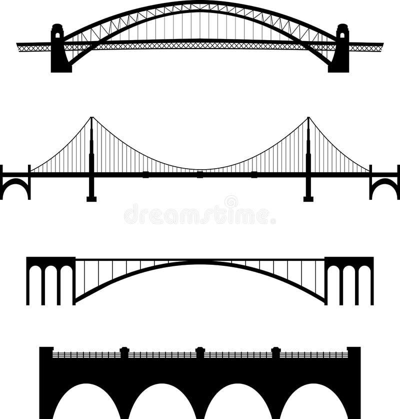 Black white bridge. Black white bridge