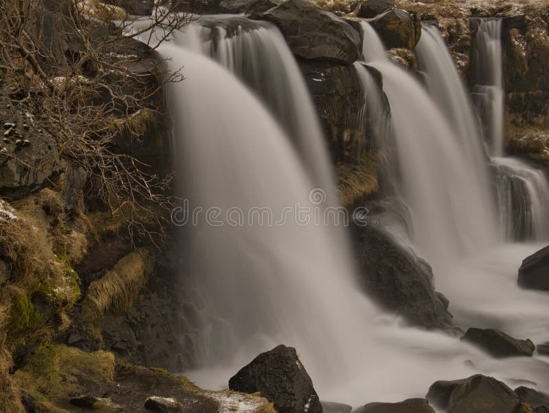 Конец-вверх с выдержкой долгого времени Gluggafoss стоковые фотографии rf Конец-вверх с выдержкой долгого времени Gluggafoss стоковые фотографии rf