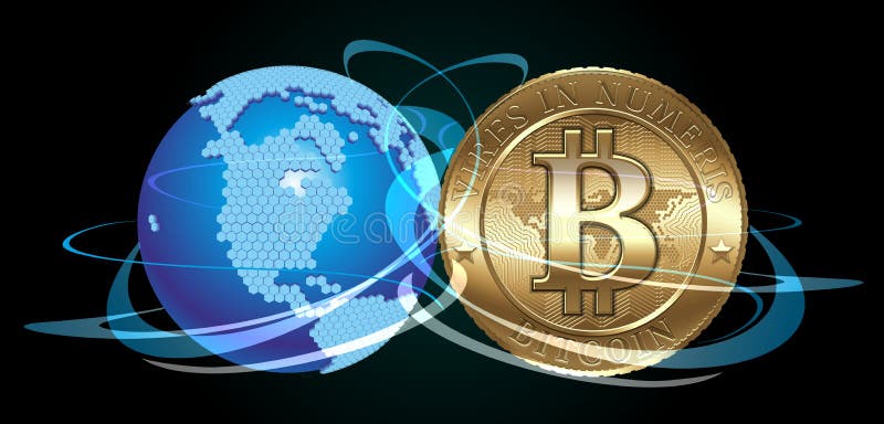 Концепция Bitcoin бесплатная иллюстрация Концепция Bitcoin бесплатная иллюстрация