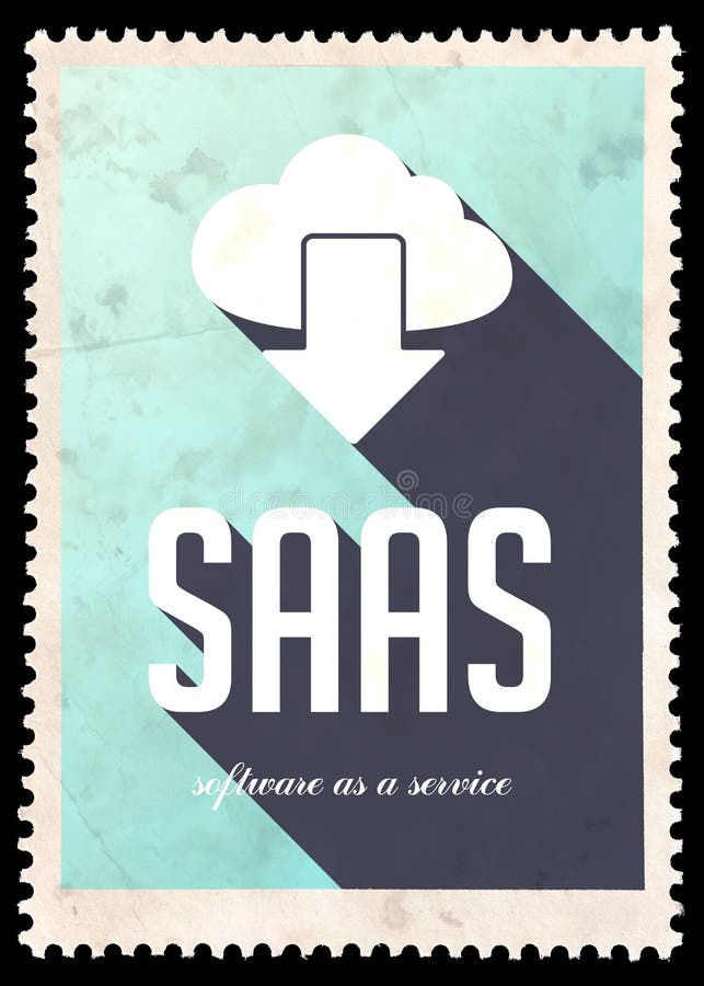 Концепция SAAS на голубом цвете в плоском дизайне. бесплатная иллюстрация Концепция SAAS на голубом цвете в плоском дизайне. бесплатная иллюстрация