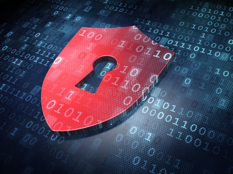 Концепция безопасностью: Красный экран с Keyhole на цифровой предпосылке стоковая фотография rf Концепция безопасностью: Красный экран с Keyhole на цифровой предпосылке стоковая фотография rf