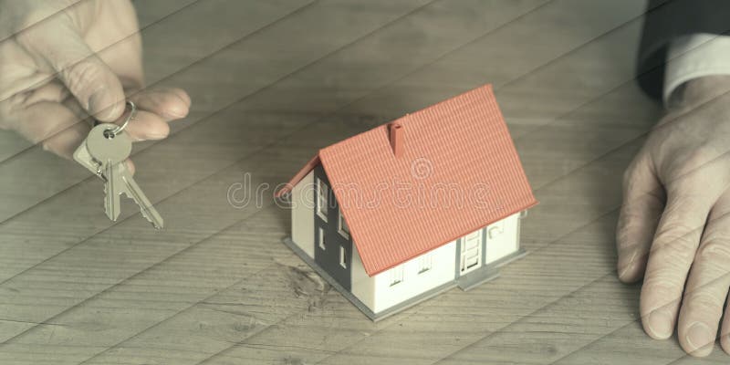 концепция геометрической схемы владения жильем иллюстрация штока