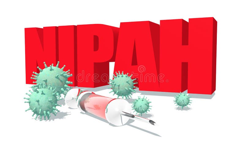 Концепция заболеванием Nipah иллюстрация вектора Концепция заболеванием Nipah иллюстрация вектора