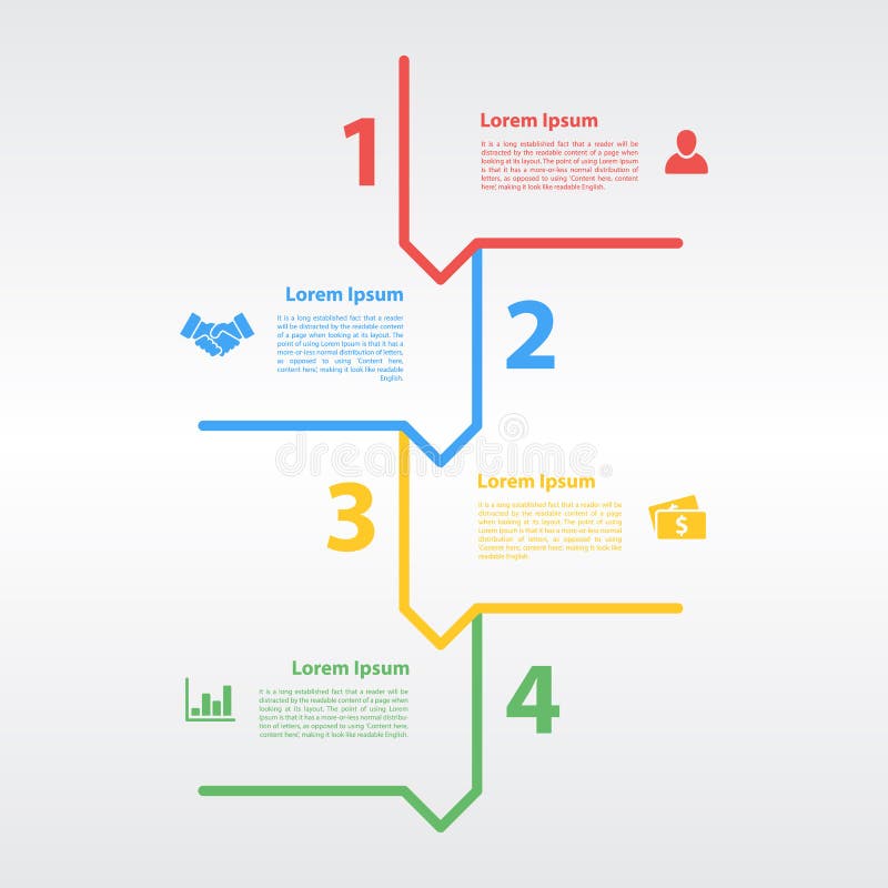 Концепция плана последовательности 4 шагов infographic иллюстрация вектора Концепция плана последовательности 4 шагов infographic иллюстрация вектора