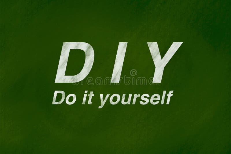 Концепция предпосылки DIY на зеленой доске иллюстрация штока Концепция предпосылки DIY на зеленой доске иллюстрация штока