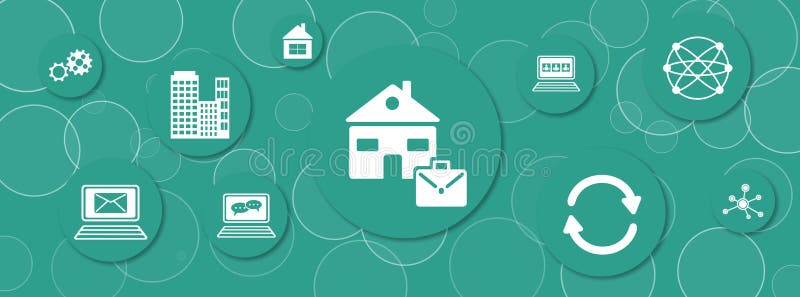 концепция работы из дома бесплатная иллюстрация