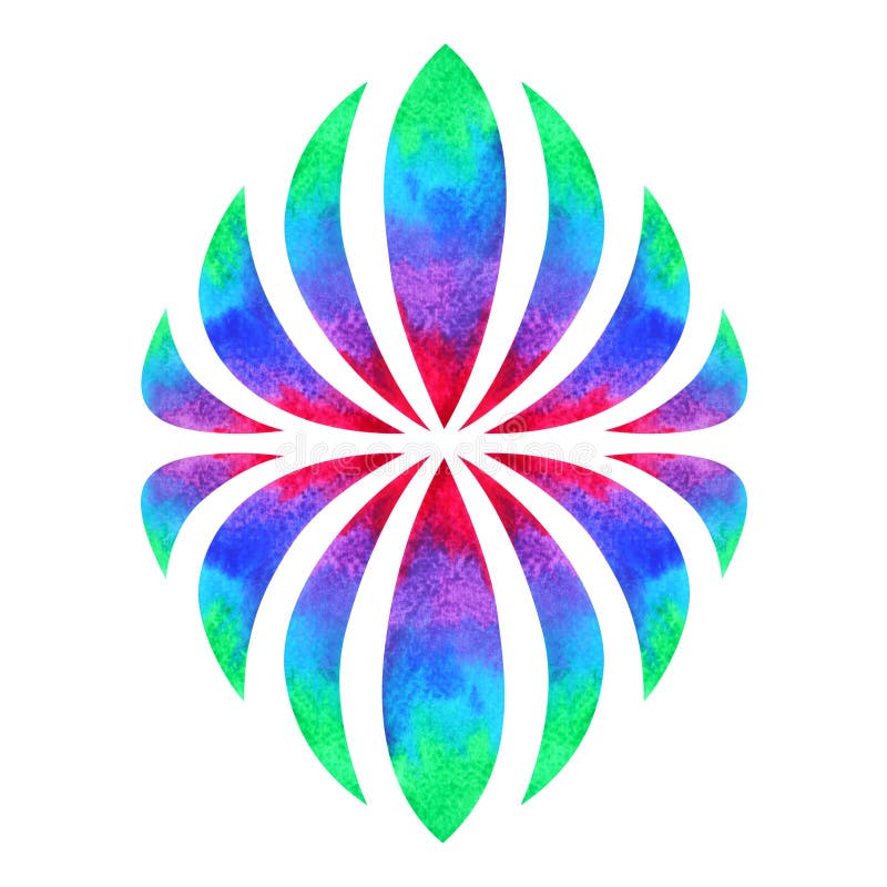 Концепция символа мандалы chakra цвета, значок картины акварели, чертеж руки знака иллюстрации стоковое изображение rf Концепция символа мандалы chakra цвета, значок картины акварели, чертеж руки знака иллюстрации стоковое изображение rf