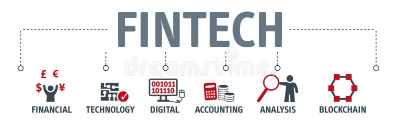 Концепция технологии интернета вклада Fintech знамени финансовая бесплатная иллюстрация Концепция технологии интернета вклада Fintech знамени финансовая бесплатная иллюстрация