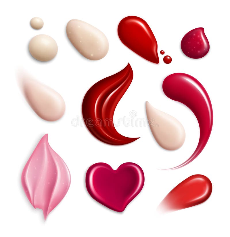 Косметическая сливк Lipgloss учреждения мажет реалистический набор значка бесплатная иллюстрация Косметическая сливк Lipgloss учреждения мажет реалистический набор значка бесплатная иллюстрация