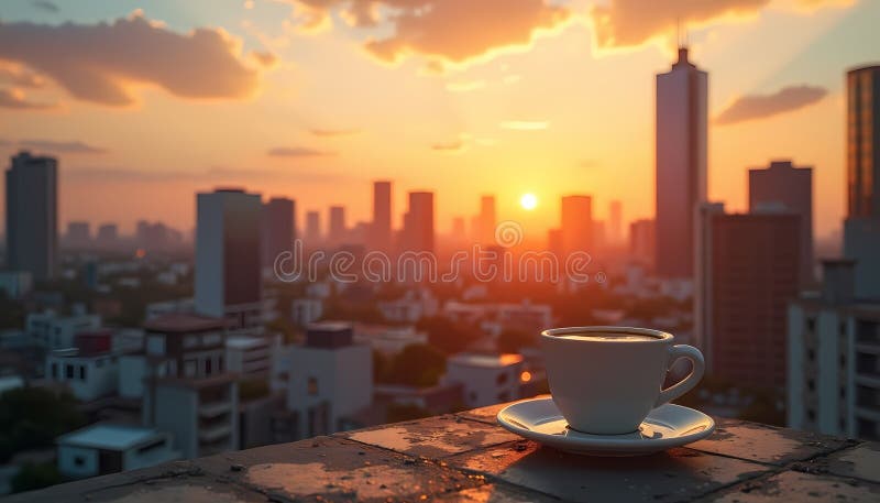 Кофе Cityscape бесплатная иллюстрация