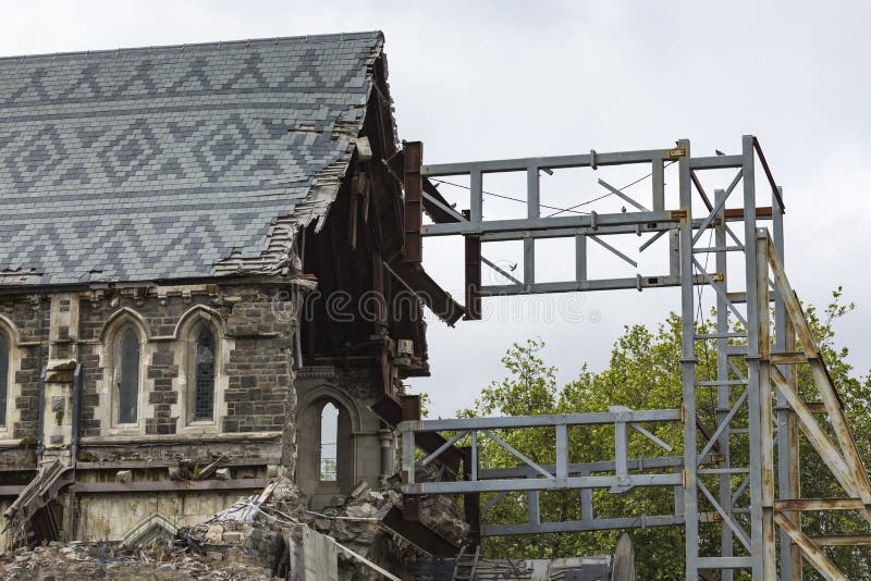 CHRISTCHURCH, NEW ZEALAND, NOVEMBER 08 - The iconic Anglican Cathedral remains a ruin in Christchurch, New Zealand, 08-11-2014. Debate still rages over the fate of the condemned building. CHRISTCHURCH, NEW ZEALAND, NOVEMBER 08 - The iconic Anglican Cathedral remains a ruin in Christchurch, New Zealand, 08-11-2014. Debate still rages over the fate of the condemned building.