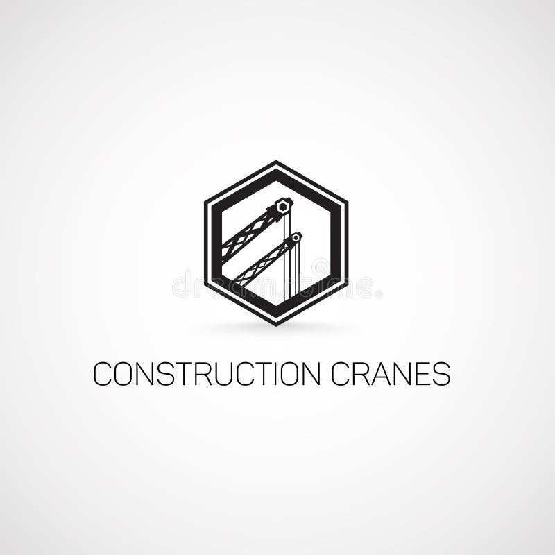Краны конструкции иллюстрация вектора. иллюстрации насчитывающей логос ...