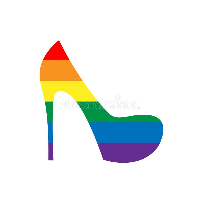Красивая линия коллекция произведений искусства с lgbt цвета ботинка красочных женщин на белой предпосылке Знак свободы Ультрамод иллюстрация вектора Красивая линия коллекция произведений искусства с lgbt цвета ботинка красочных женщин на белой предпосылке Знак свободы Ультрамод иллюстрация вектора