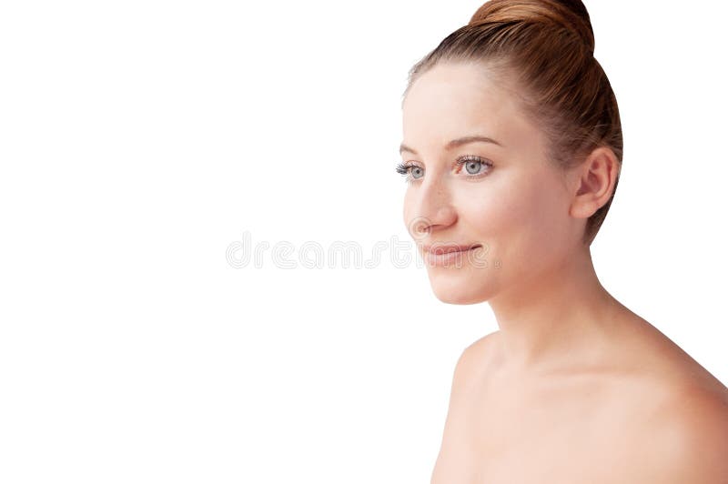Красивая молодая женщина с чистой свежей кожей Лицевая обработка cosmetology стоковое фото Красивая молодая женщина с чистой свежей кожей Лицевая обработка cosmetology стоковое фото