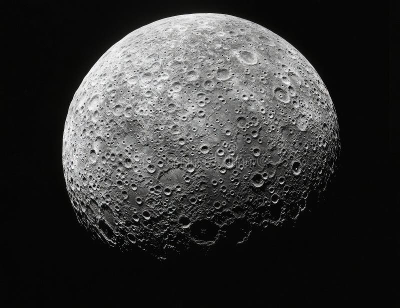 Красивая черно-белая фотография, изображающая полнолуние на фоне ночного неба стоковое изображение rf