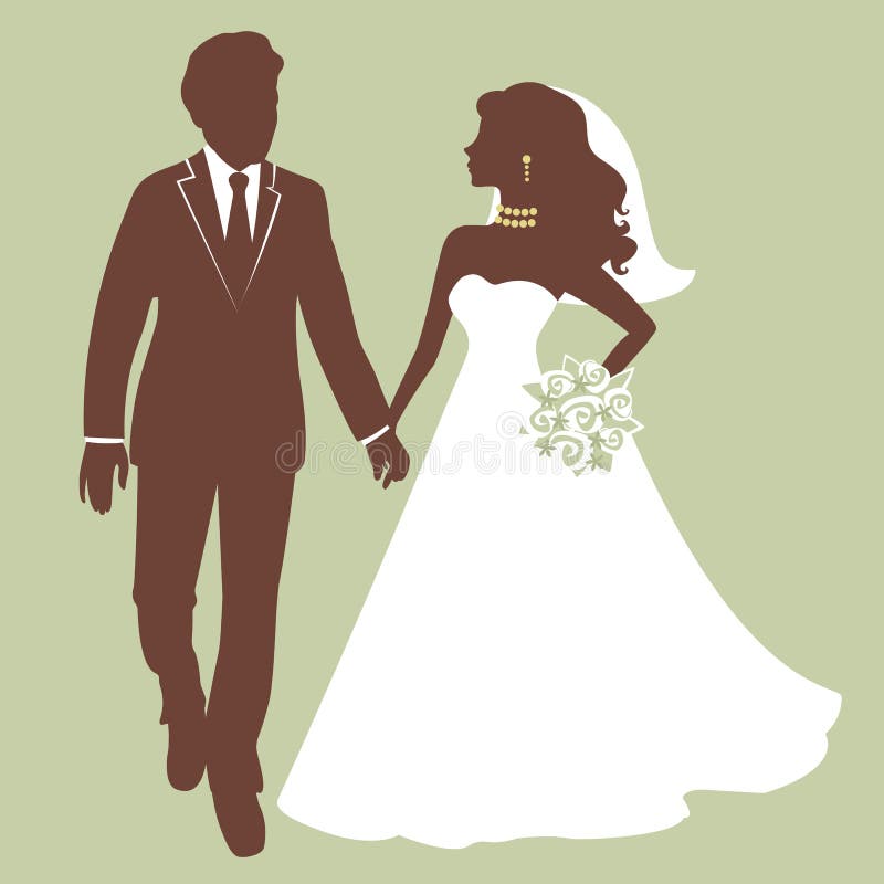 Красивейшие невеста и groom иллюстрация вектора Красивейшие невеста и groom иллюстрация вектора